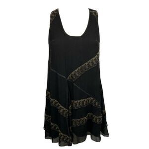 Yaya Aflalo Dress 4 Womens Black Silk Sleeveless Lined Cutout Mini Reformation